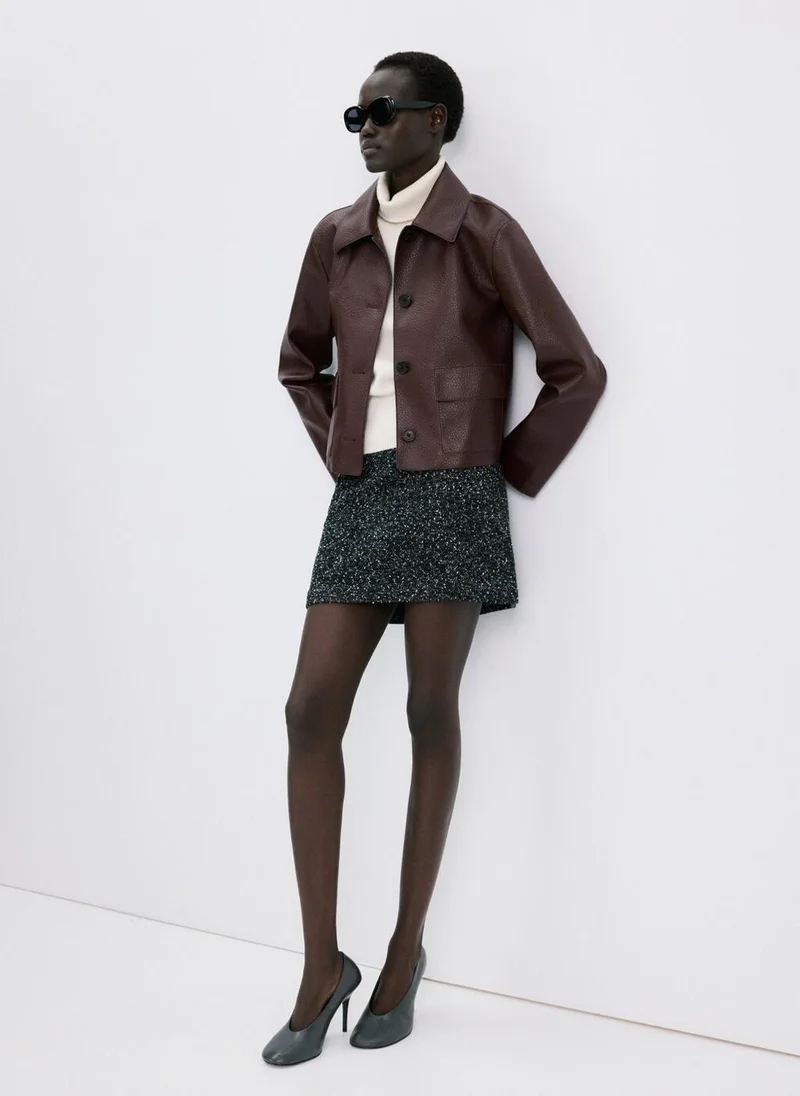 MANGO  Faux-leather jacket with pockets for Women | Best Price UAE